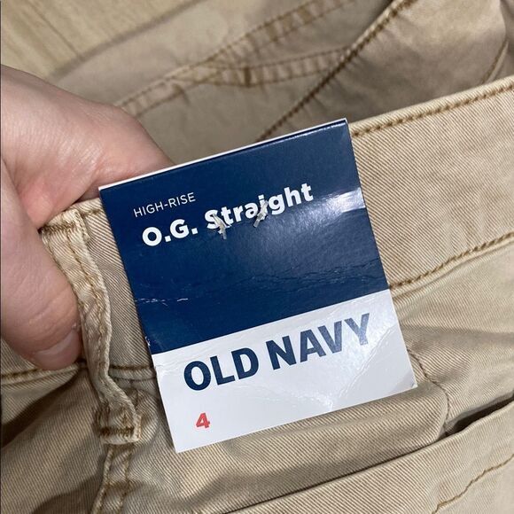 Old Navy High-Rise O.G. Straight Leg Pants Tan Khaki – Size 4 NWT - Picture 5 of 12